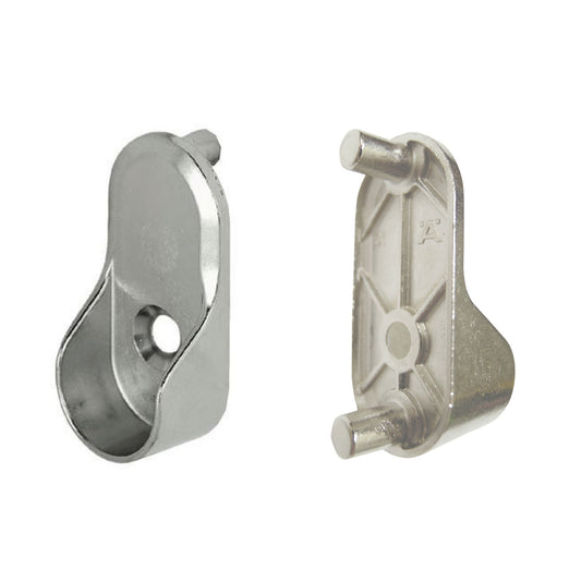 ハンガーパイプ受け 2個セット 楕円パイプ用