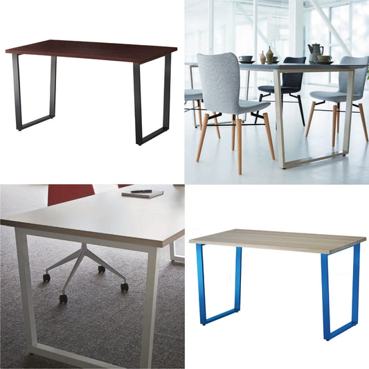 テーブル脚 ロの字型 四角形 高さ67cm アイアン アジャスター付き 2本セット