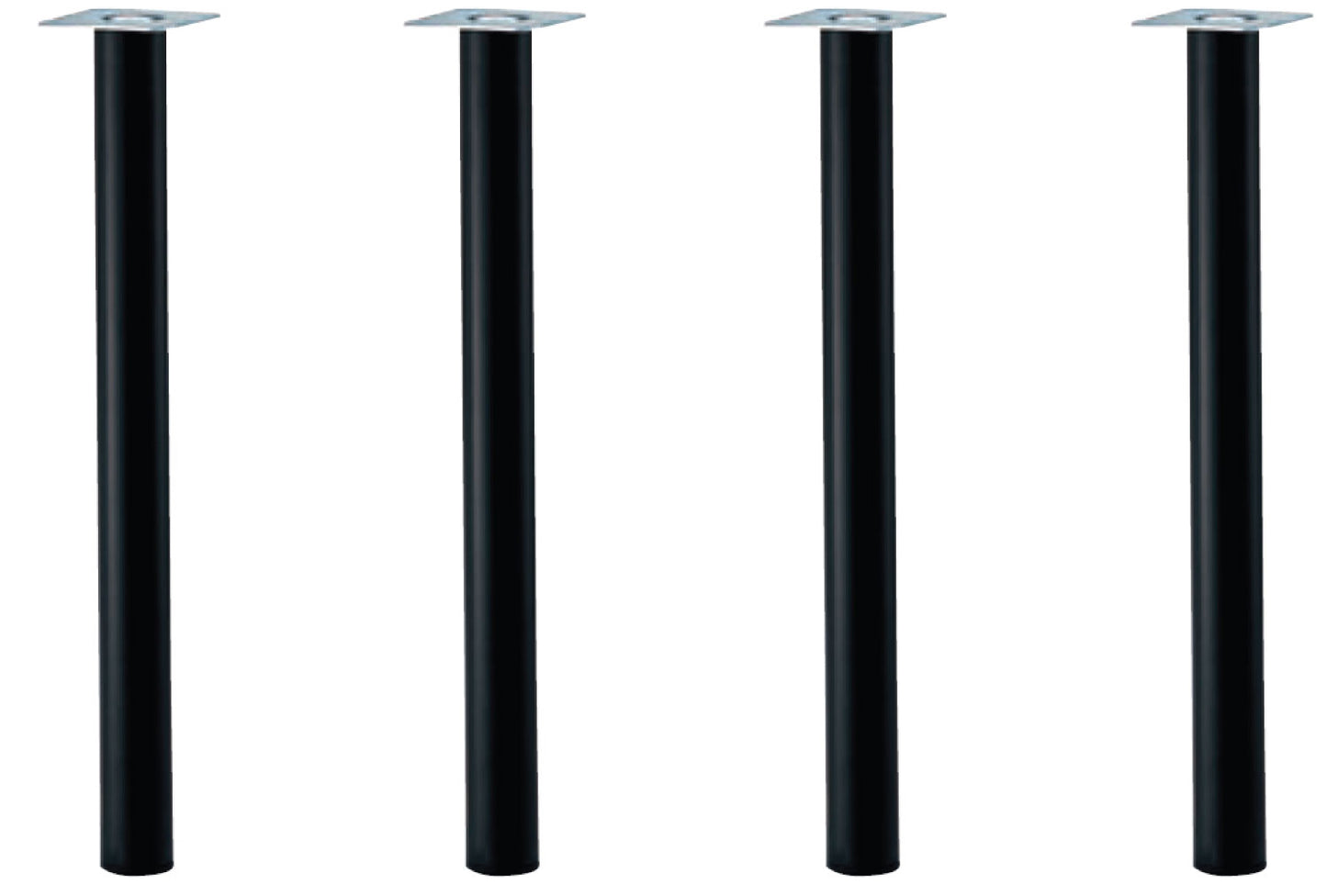 日本製ポール脚  60.5Φ 4本セット 高さオーダー アジャスター付き デスク脚 テーブル脚