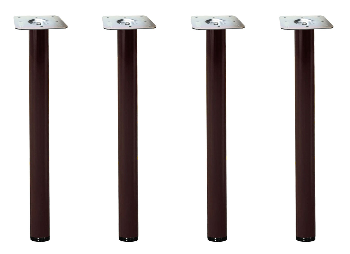 日本製ポール脚  60.5Φ 4本セット 高さオーダー アジャスター付き デスク脚 テーブル脚