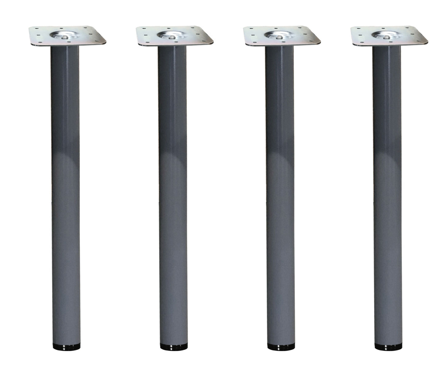 日本製ポール脚  60.5Φ 4本セット 高さオーダー アジャスター付き デスク脚 テーブル脚