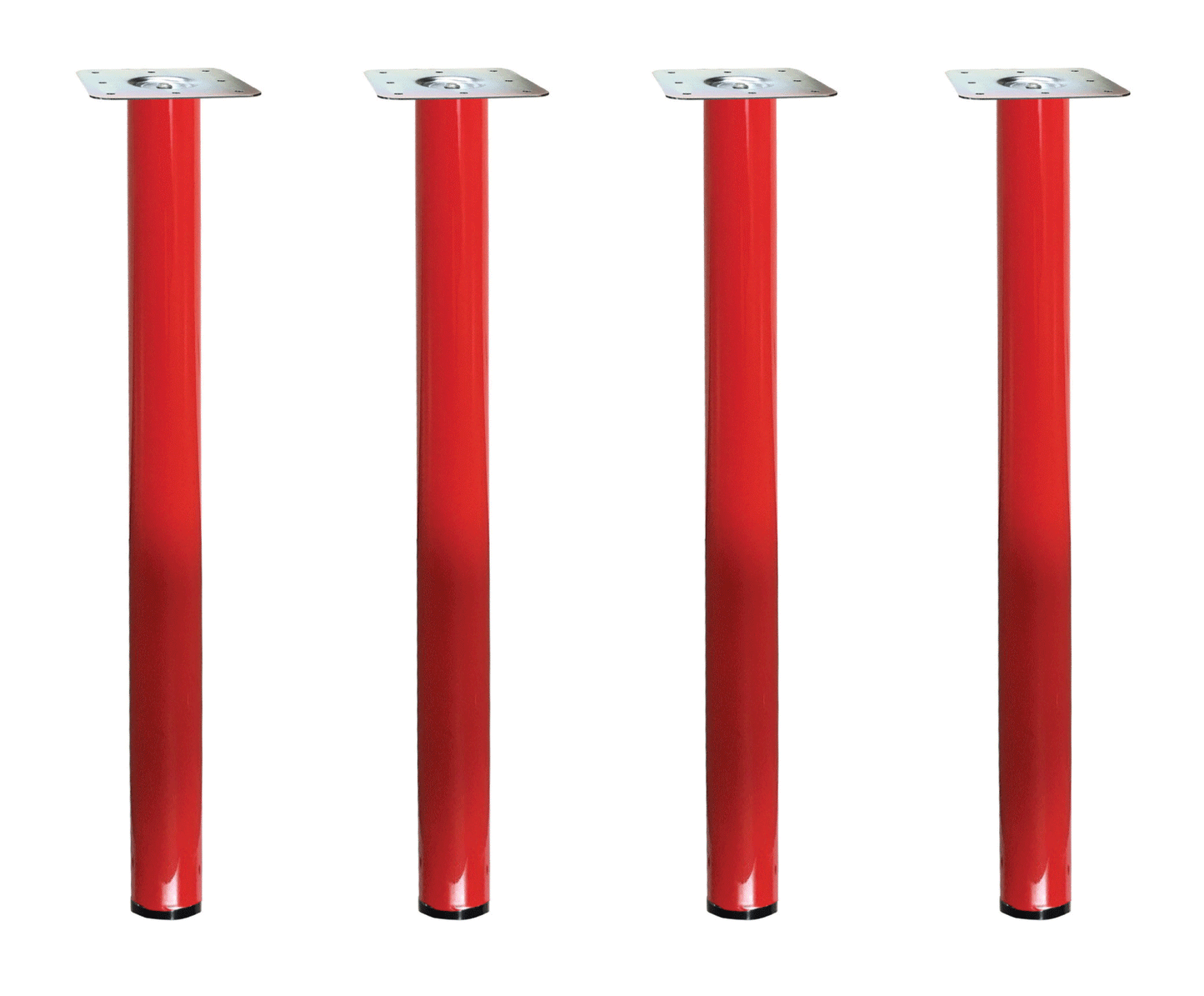 日本製ポール脚  60.5Φ 4本セット 高さオーダー アジャスター付き デスク脚 テーブル脚