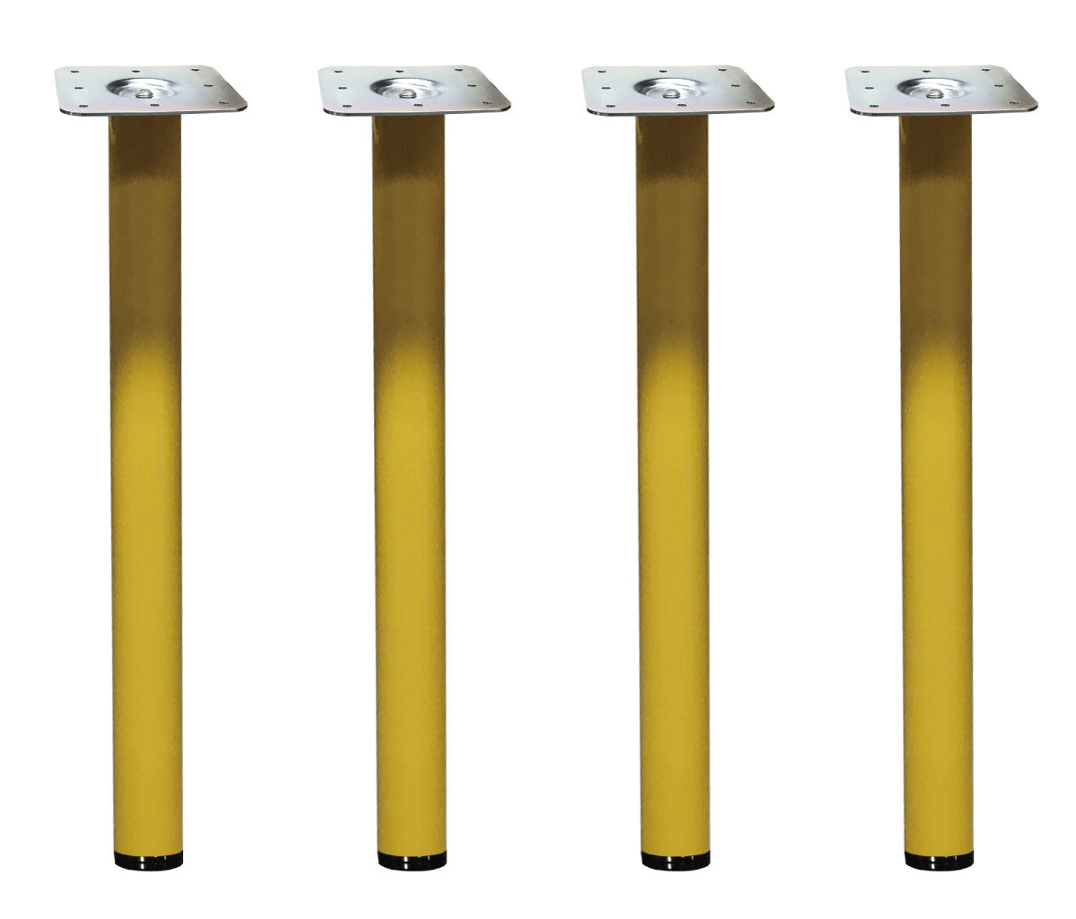 日本製ポール脚  60.5Φ 4本セット 高さオーダー アジャスター付き デスク脚 テーブル脚