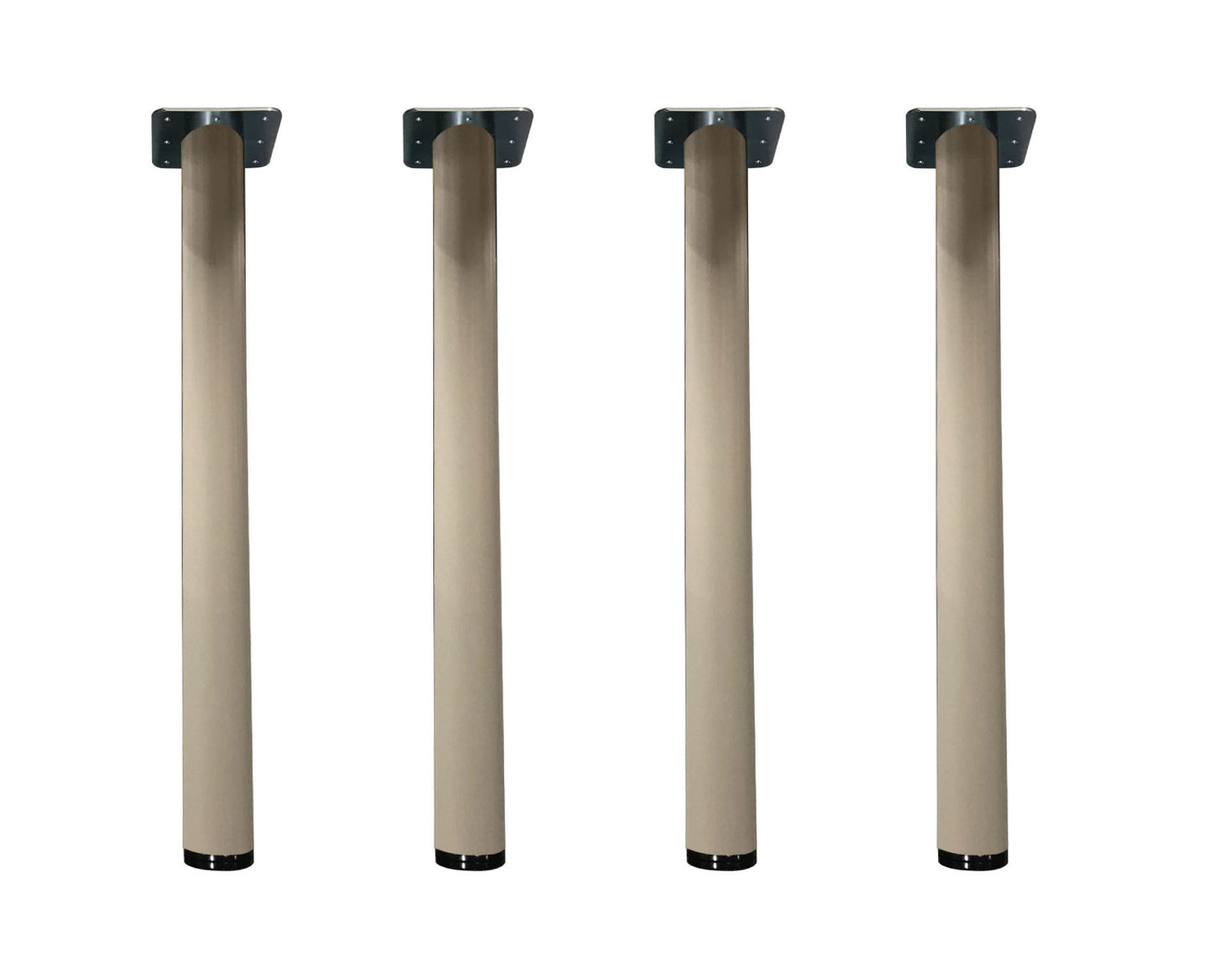 日本製ポール脚  60.5Φ 4本セット 高さオーダー アジャスター付き デスク脚 テーブル脚