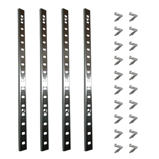 カット対応 棚柱 ダボレール 4本セット 取り付けネジセット