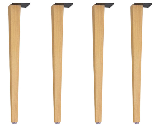 木製脚4本セット  4本独立脚  天然木ブナ材 取り付けビス無し アジャスター付き